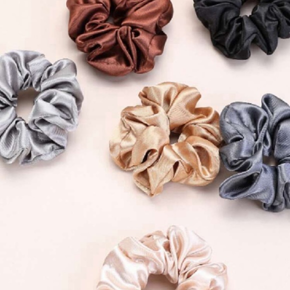 12pcs Shiny Satin Hair Scrunchies Black Friday - Picture 3 of 5